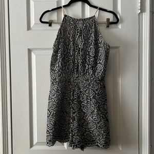 black lace romper
